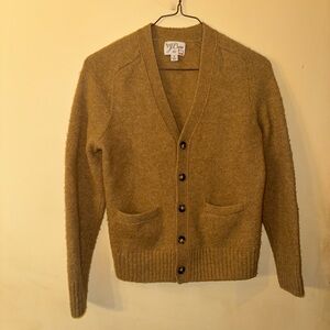 J Crew Men’s Brushed Wool Cardigan, Small